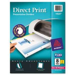  Direct Print Punched Presentation Dividers, 8 Tab, Letter 