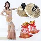 One Pair Belly Dance Grain Pattern pure Copper Finger Cymbals Zills 