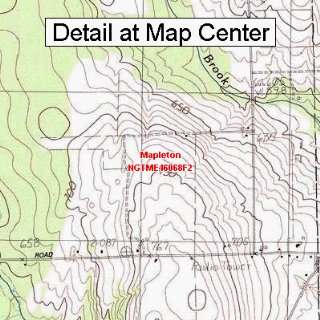 USGS Topographic Quadrangle Map   Mapleton, Maine (Folded 