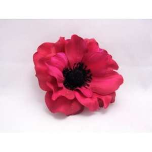  NEW Fuchsia Pink Anemone Hair Flower Clip, Limited 