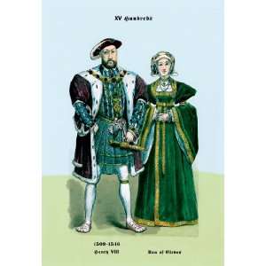  Henry VIII and Ann of Cleeves 28X42 Canvas
