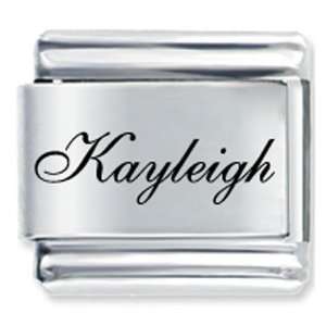   Script Font Name Kayleigh Gift Laser Italian Charm: Pugster: Jewelry