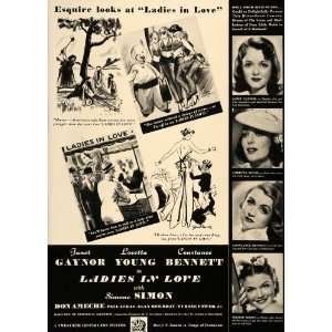  1936 Ad Ladies Love Simon Bennett Young Gaynor Griffith 