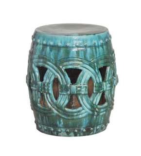 Taburete de cerámica asiático ligado perforado del asiento de 