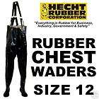 Mens Heavy Duty Rubber Chest Waders   Size 12