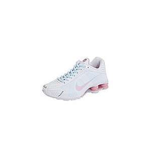   Nike Shox R4 Fw (Youth) (White/Perfect Pink/Pale Blue)   Footwear