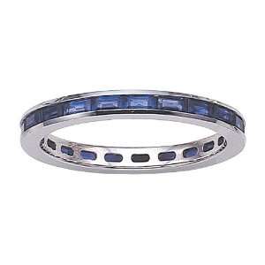 80 cttw Karina B(tm) Sapphire Eternity Band in 18 kt White Gold Size 