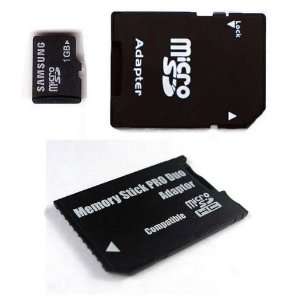   Samsung 1GB MicroSD with SD Adapter and Pro Duo Adapter Electronics