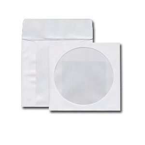 CD/DVD Media Envelope   24# White   Circular Window (4 7/8 