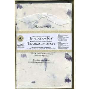  Hand Made Paper Invitation Kit   French Purple Natural 