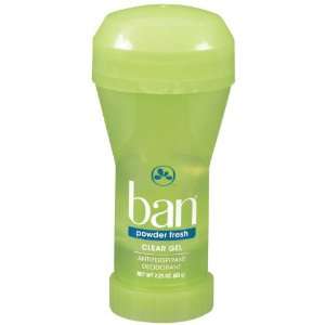  Ban Clear Gel Powder Fresh Deodorant, 2.25 Ounce (Pack of 
