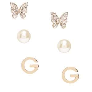  G by GUESS Butterfly Stud Set, GOLD Jewelry