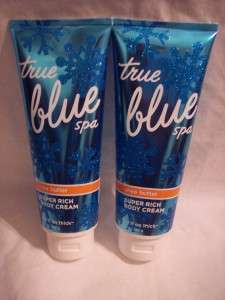 Bath & and Body Works TRUE BLUE SPA LAY IT ON THICK CREAM X 2  