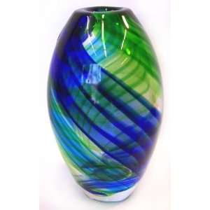  Murano Art Glass Swirl Vase with Certificate: Home 
