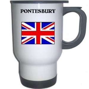 UK/England   PONTESBURY White Stainless Steel Mug