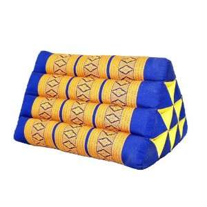  Triangle Pillow Blue & Orange Kapok Fill 12x12x35