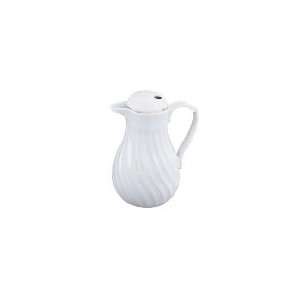   Beverage Server, Tilt & Pour Cover, White Plastic