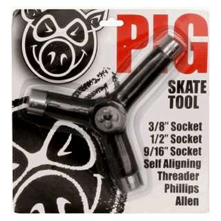  Pig Skate Tool black Tri socket/threader Sports 