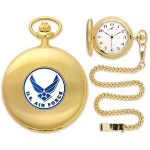  U.S. Air Force MILITARY Gold Pocket Watch: Sports 