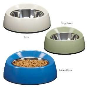  No Spill Melamine Pet Bowl Size Small, Color Sage Green 
