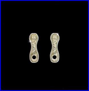 Western Cowgirl Silver Post Earring Concho Adapter Set  