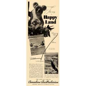   Koala Cruise Ship Travel   Original Print Ad