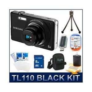  TL110 Digital Camera Black Kit w/ Memory Card, Case 