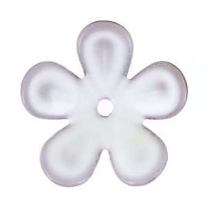  22mm C Koop Beads White Enameled Large 5 Petal Component 