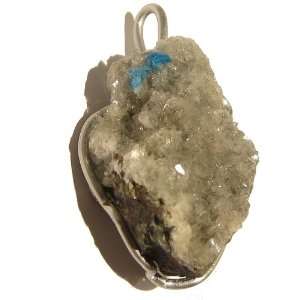   Stilbite Cluster Blue Cluster Natural Stone Gray Wire Wrap 2 Jewelry
