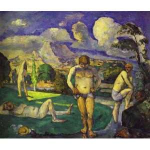 com Oil Painting The Bathers Resting Paul Cezanne Hand Painted Art 