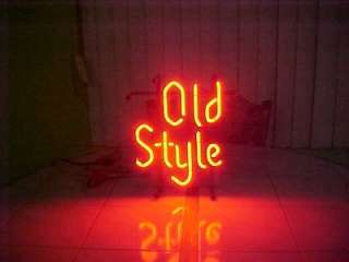 Vtg Old Style Beer Neon Beer Sign Store Display/Bar Sign w/ NEON 
