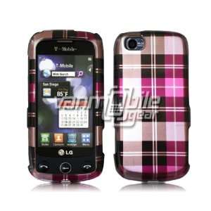    PINK PLAID DESIGN CASE COVER for LG SENTIO GS505: Everything Else