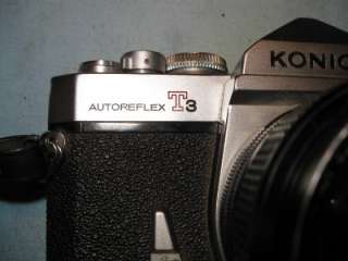 KONICA AUTOREFLEX T3, 35 MM FILM CAMERA W HEXANON 50 MM F 1.7 LENS 