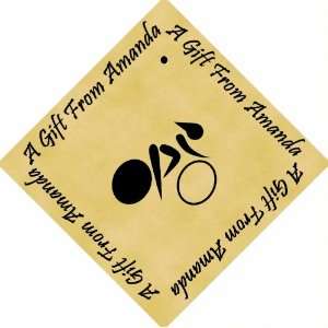   Pack of 48 PERSONALISED Parchment 6cm Square Gift Tags Track Cycling