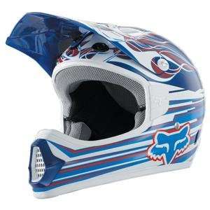  Fox Racing Tracer Pro Race Helmet   Small/Blue: Automotive