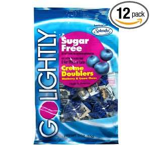 GoLightly Sugar Free Candy, Blueberry and Cr?me, 3 Ounces (Pack of 12 