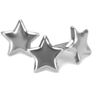   Metal Paper Fasteners 50/Package, Silver Stars Arts, Crafts & Sewing