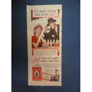 Prince Albert Pipe Tobacco, 1949 Magazine Print Ad,man/woman table 