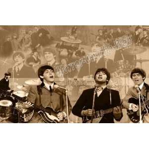  Huge Beatles Image On Magnet Set 4 