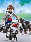 PLAYMOBIL ST BERNARD DOGS & PUP SET 5214 WITH FIGURE BNIB NEW FOR 2012