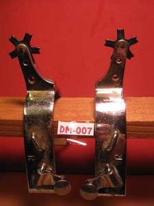   Marked HEAVY ROUGH STOCK Cowboy Spurs Marked 215 Excellent Cond  