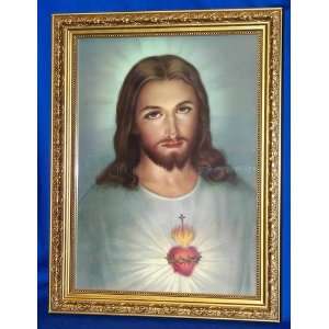  17.5 x 13.5 picture frame   Sacred Heart of Jesus 
