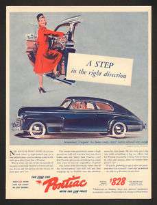 1941 Pontiac Streamliner Torpedo Six Sedan Car Print Ad  