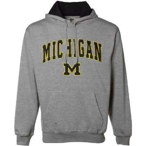  Michigan Wolverines Gray Classic Twill Hoody Sweatshirt (X 