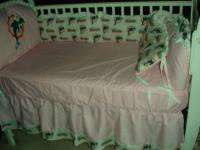 PINK Baby Nursery Crib Bedding Set w/Miami Dolphins  