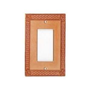 Tooled Leather Decorative Light Switch Cover   Single 
