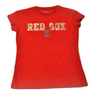 MLB BOSTON RED SOX SEQUIN WOMEN T SHIRT 2X LARGE NEW  