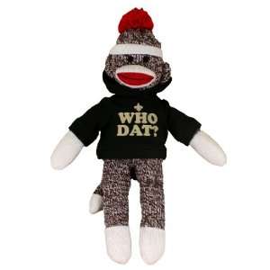  New Orleans Saints Who Dat? Sock Monkey with Removable 