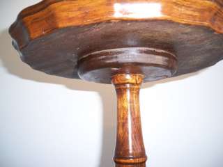 VINTAGE THREE TIERED PIE CRUST TABLE / STAND WITH CLAW FEET  