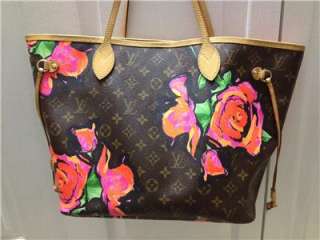 Louis Vuitton Authentic Stephen Sprouse Roses Neverfull MM purse 